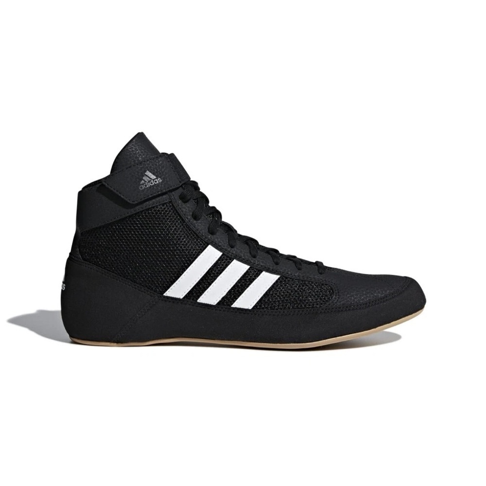 NWT Adidas HVC Wrestling Shoes Sneakers Black White Lightweight Grappling Sz 16